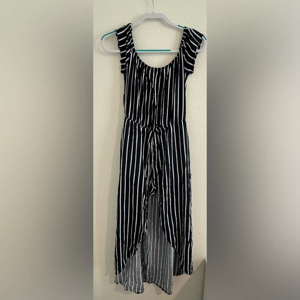 Women’s Ambiance Romper Size M Navy/white